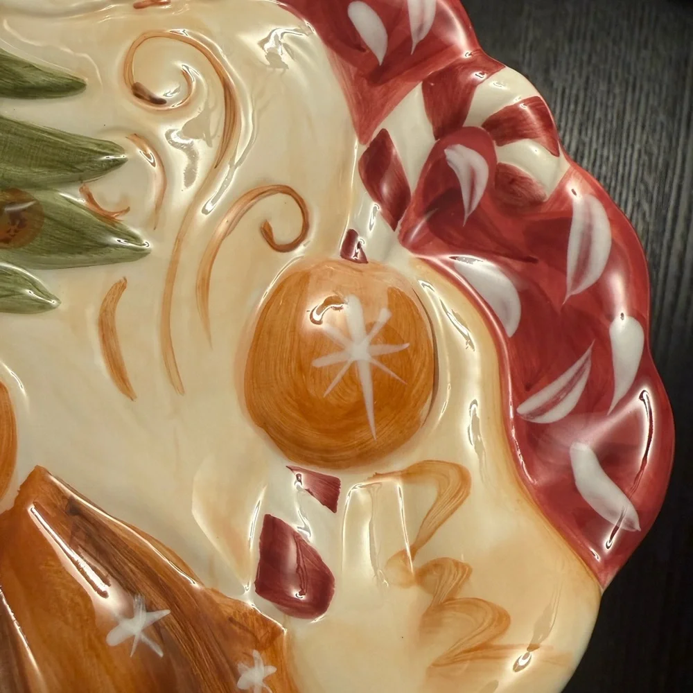 Hand Painted Santa Ceramic Plate by Target Home